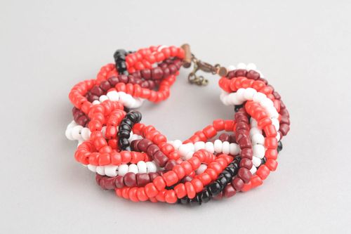 Bracelete de miçangas coloridas pulseira feminina feita à mão de contas  - MADEheart.com