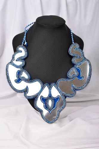 Damen Halskette handmade Collier aus Rocailles massives Frauen Accessoire - MADEheart.com