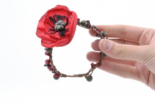 Copper wrist bracelet Poppy - MADEheart.com