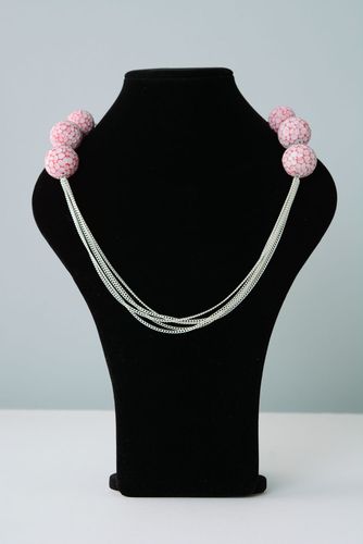 Damen Halskette aus Polymer Ton Perlen - MADEheart.com