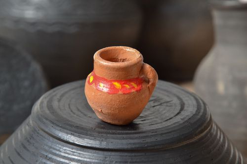 Pot de cuisine miniature en argile fait main  - MADEheart.com