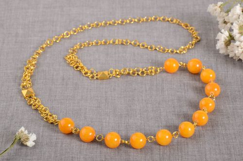 Handmade beaded necklace gemstone bead necklace beautiful jewellery gift ideas - MADEheart.com