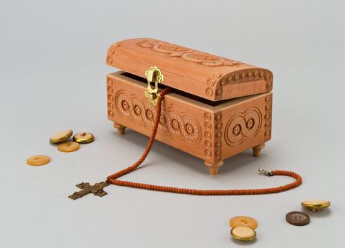Scatola di legno fatta a mano Cofanetto intarsiato Scrigno per gioielli - MADEheart.com