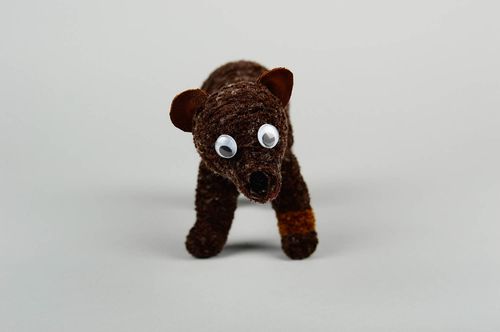 Jouet ours brun fait main Figurine animal petite Décoration maison originale - MADEheart.com