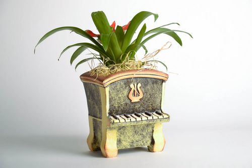 Pot de fleurs fait main Piano  - MADEheart.com