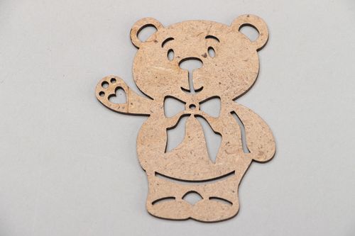 Fiberboard chipboard scrapbook in the shape of bear - MADEheart.com