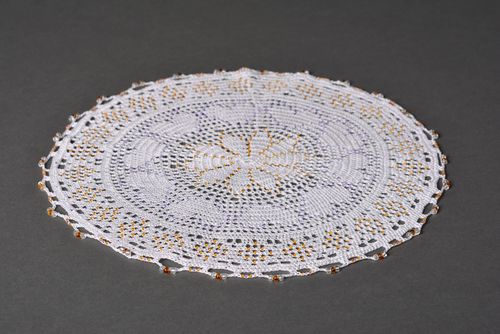 Servilleta tejida a crochet elemento decorativo hecho a mano regalo original - MADEheart.com