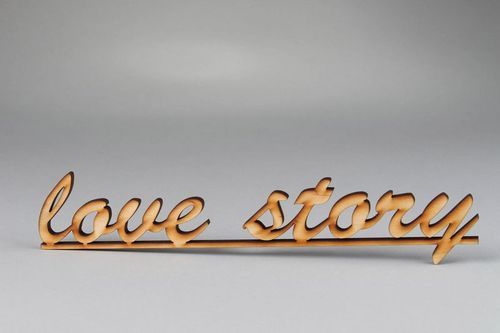 Chipboard lettering love story - MADEheart.com