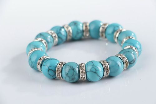 Bracelet de turquoise fait main original - MADEheart.com
