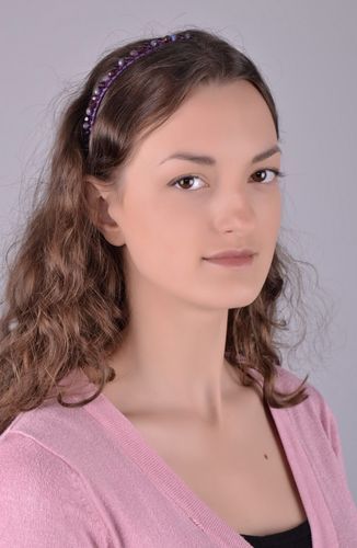 Ободок для волос с чешскими кристаллами - MADEheart.com