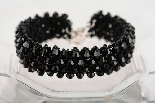 Wide black bracelet - MADEheart.com