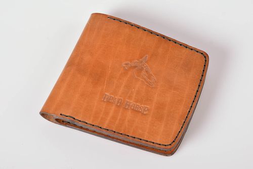 Handmade leather wallet card holder wallet handmade leather goods gifts for him - MADEheart.com
