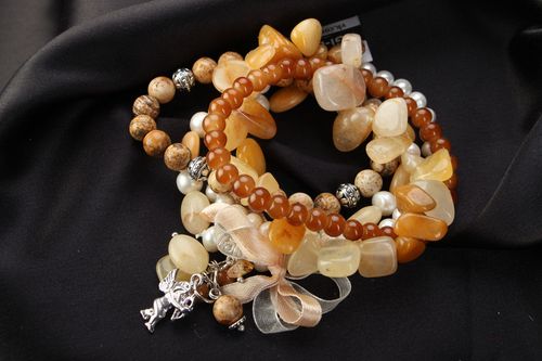 Ensemble de bracelets en pierres naturelles fait main - MADEheart.com