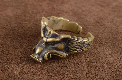 Men ring handmade bronze ring for men metal jewelry fashion accessories - MADEheart.com