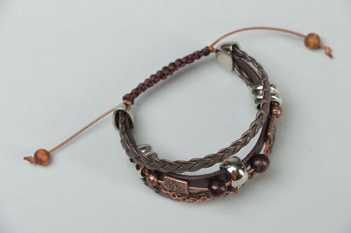 Handmade genuine leather bracelet Viper - MADEheart.com