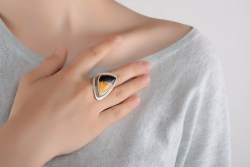 Massive ring with a horn - MADEheart.com