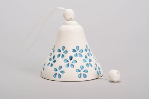 Bell with blue flowers - MADEheart.com