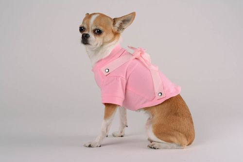 T-shirt pour chien avec sac à dos rose - MADEheart.com
