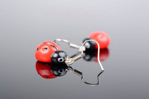 Earrings Ladybugs - MADEheart.com