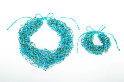 Set de bijoux en perles de rocailles: collier et bracelet - MADEheart.com