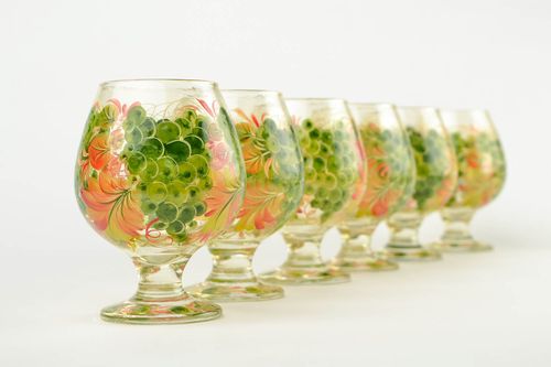 Copas de vino hechas a mano accesorio para bar copas de cristal decoradas - MADEheart.com