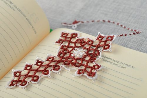 Stylish handmade woven bookmark best bookmarks handmade gifts small gifts - MADEheart.com