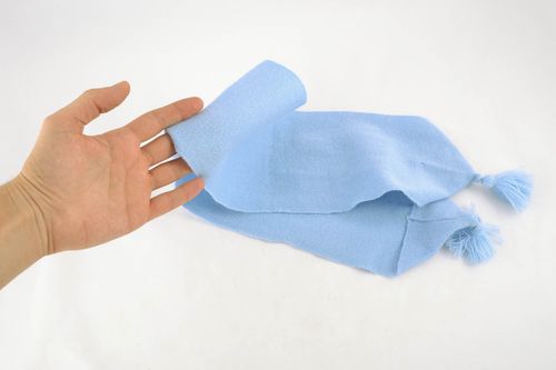 Bufanda artesanal azul cálida para niño - MADEheart.com