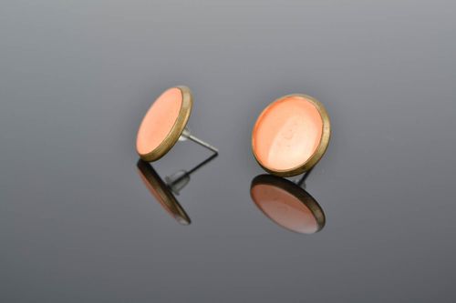 Stud earrings Tender Coral - MADEheart.com