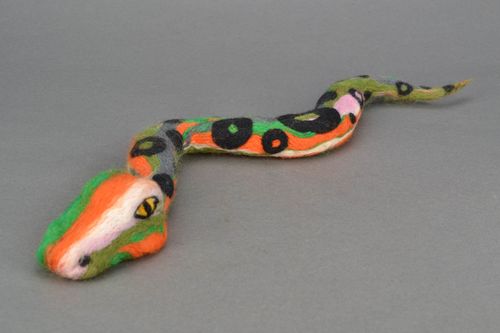 Wool felted toy snake - MADEheart.com