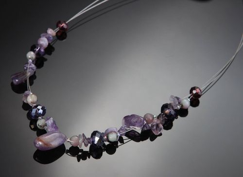 Necklace made of agate, amethyst - MADEheart.com