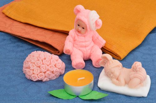 Selbstgemachte Seifen Set mit Aroma Badezimmer Deko Natur Kosmetik für Baby  - MADEheart.com