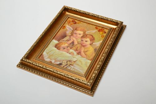 Православная икона для ребенка из янтаря репродукция - MADEheart.com