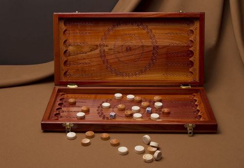 Wooden backgammon  - MADEheart.com