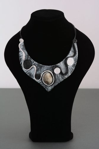 Массивное ожерелье из кожи  - MADEheart.com