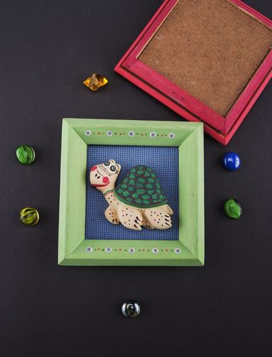 Quadro tartaruga fatto a mano Quadro decorativo piccolo Quadro in cornice - MADEheart.com