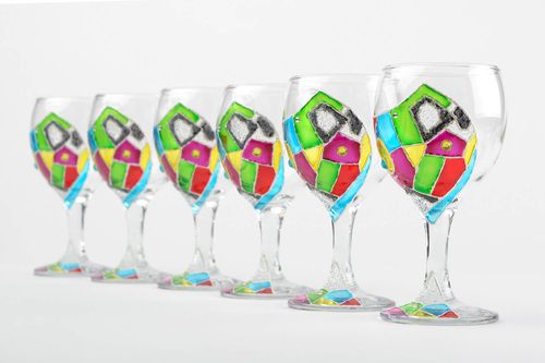 Copas de vino hechas a mano de cristal utensilios de cocina regalo original - MADEheart.com