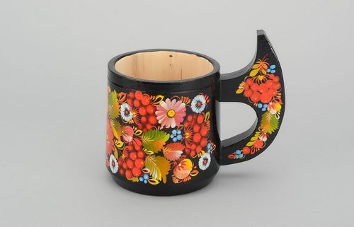 Wooden cup with pattern - MADEheart.com