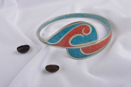 Bracelet en métal maillechort Bijou fait main avec pierres fines Cadeau femme - MADEheart.com