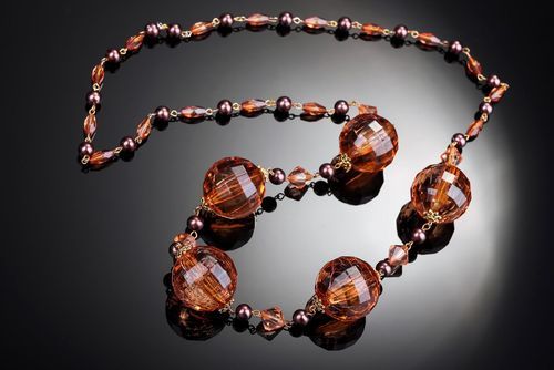 Collier de perles Automne doré  - MADEheart.com