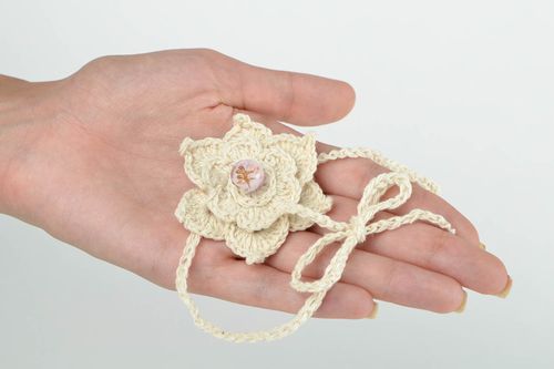 Dünnes Haarband handgefertigt modisch Haarband mit Blume Accessoire für Haare - MADEheart.com