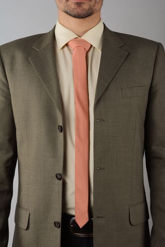 Light pink gabardine tie - MADEheart.com