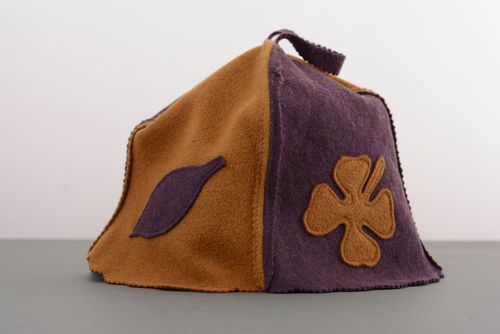 Chapéu de feltro artesanal para sauna  - MADEheart.com