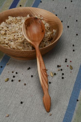 Cucchiaio di legno fatto a mano attrezzi da cucina stoviglie di legno  - MADEheart.com