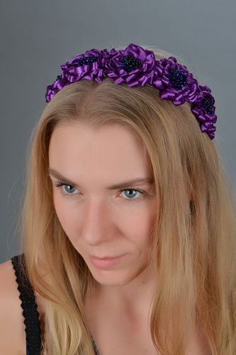 Фиолетовый обруч для волос  - MADEheart.com