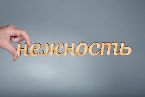 Chipboard-lettering made of plywood Нежность - MADEheart.com