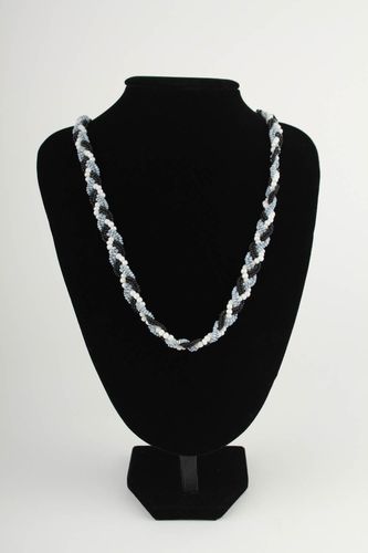 Колье из бисера украшение ручной работы плетеное ожерелье из бисера красивое - MADEheart.com