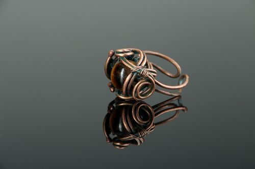 Copper ring in the wire wrap technique - MADEheart.com