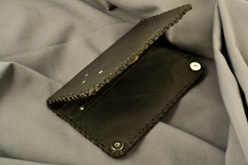 Кошелек ручной работы кожаный кошелек портмоне темное кожаный аксессуар - MADEheart.com