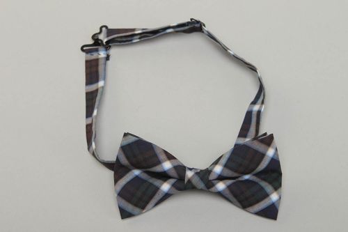 Checkered cotton bow tie - MADEheart.com