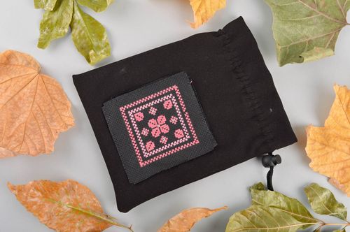 Мешочек для монет ручной работы кошелек из ткани с вышивкой женский кошелечек - MADEheart.com